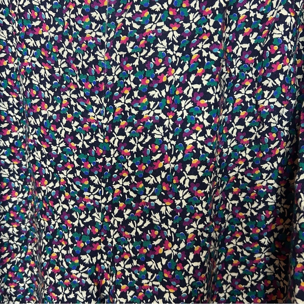 Vintage Maggie McNaughton Floral Culotte Shorts Blue Multicolor 28W - Picture 6 of 10